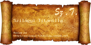 Szilágyi Titanilla névjegykártya